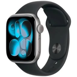 Smartwatch Watch Series 11 (GPS) 42mm Space Gray Aluminum Case with Black Sport Band, M/L
