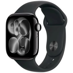 Smartwatch Watch Series 11 GPS 42mm Jet Black Aluminium Case with Black Sport Band - M/L
