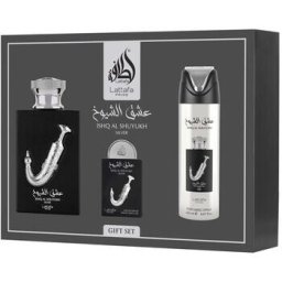 Ishq Al Shuyukh Silver Gift Set EDP 100 ml, deospray 200 ml and EDP 20 ml