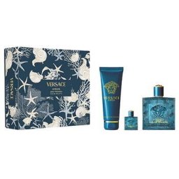 Eros Gift Set EDT 100 ml, shower gel 150 ml and miniature EDT 5 ml