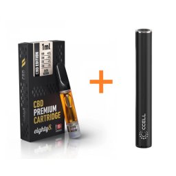 Set Baterie Vaporizator CCELL M4 + Eighty8 Cartus 510 Pod CBD CBN CBC CBG 60% cu terpene USA Jack Herer 1ml