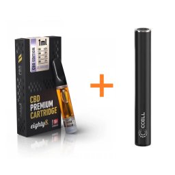 Set Baterie Vaporizator CCELL M4 + Eighty8 Cartus 510 Pod CBD CBN CBC CBG 60% cu terpene USA Blueberry 1ml