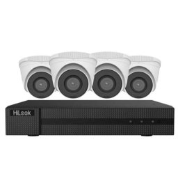 RESIGILAT-Sistem supraveghere Hikvision HiLook 4K PoE, 4 camere 8MP, NVR 8 canale, HDD 2TB, HDMI, VGA, Hi-NK-4288T