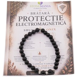 Bratara pentru PROTECTIE ELECTROMAGNETICA cu cristale naturale si Argint 925, 6mm