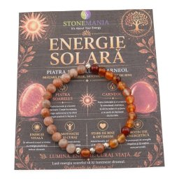 Bratara ENERGIE SOLARA cu cristale naturale si Argint 925, 6-7mm
