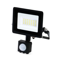 Nedis LLFLP16BLK - Proiector LED cu senzor de mișcare și senzor crepuscular, 20W, 230V, IP44