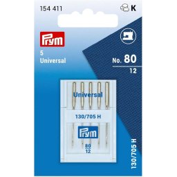 Set ace de cusut pentru masina casnica 130/705, 5 ace, finete 80, Prym