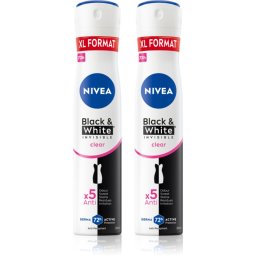NIVEA Black & White Invisible Clear spray anti-perspirant ambalaj economic