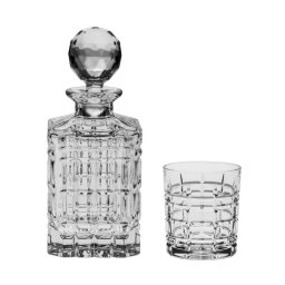 KENSINGTON - Pahare whisky si decanter Cristal Bohemia (set 7 piese)