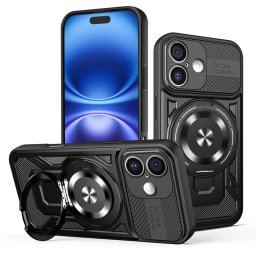 Husa de protectie Techsuit RuggedCam compatibil cu iPhone 16, Negru