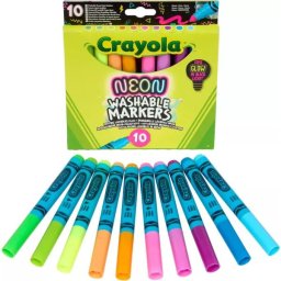 Crayola Washable Markers: Set de markere lavabile - 10 buc