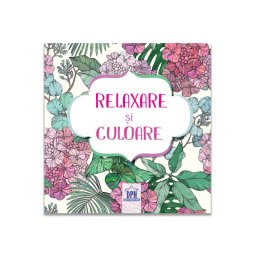 Relaxare si culoare - Carte de colorat cu 4 creioane colorate