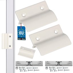 Mâner balcon opritor + blocator crem 6,5 cm set 2 buc.