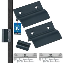 Mâner balcon opritor + blocator grafit mat 6,5 cm set 2 buc.