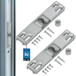 Zăvor balcon pentru stâlp fix 2 cm + rolă pentru zăvor set 2 buc.