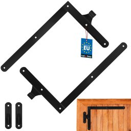 Balamală unghiulară obloane neagră 400x650 mm set 2 buc.