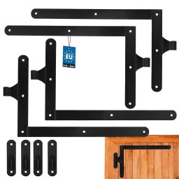 Balamală unghiulară obloane neagră 400x650 mm set 4 buc.