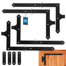 Balamală retro obloane neagră 400x650 mm set 4 buc.