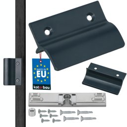 Mâner balcon opritor + blocator grafit mat 6,5 cm