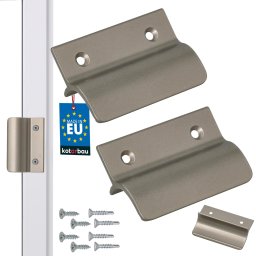 Mâner balcon opritor 6,5 cm argintiu închis set 2 buc.