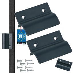 Mâner balcon opritor grafit mat 6,5 cm set 2 buc.