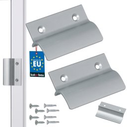 Mâner balcon opritor argintiu deschis 6,5 cm set 2 buc.