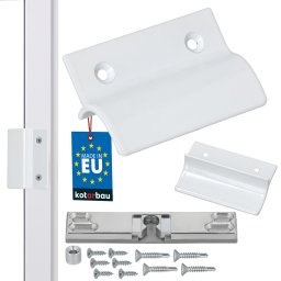 Mâner balcon opritor + blocator alb 6,5 cm