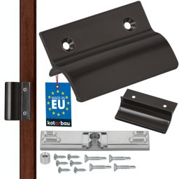 Mâner balcon opritor + blocator maro deschis 6,5 cm