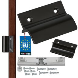 Mâner balcon opritor + blocator maro închis 6,5 cm