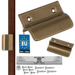 Mâner balcon opritor + blocator auriu 6,5 cm