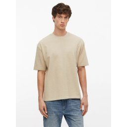 s.Oliver Tricou barbati la baza gatului din bumbac, Regular fit, Bej (SELECTATI MARIMEA: 3XL)