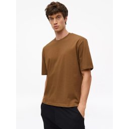 s.Oliver Tricou barbati la baza gatului, din jerseu gros de bumbac, Modern fit, Maro (SELECTATI MARIMEA: XL)