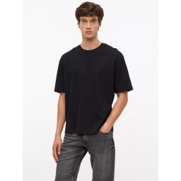 s.Oliver Tricou barbati la baza gatului, din jerseu gros de bumbac, Modern fit, Negru (SELECTATI MARIMEA: 2XL)