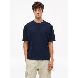 s.Oliver Tricou barbati la baza gatului, din jerseu gros de bumbac, Modern fit, Bleumarin inchis (SELECTATI MARIMEA: 2XL)