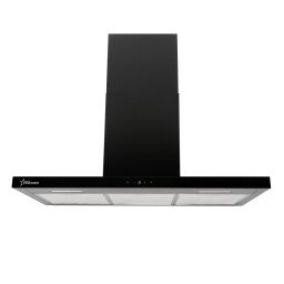 RESIGILAT - Hota incorporabila decorativa STARCREST SDH-9100X, Putere de absorbtie 800 m3 h, Control touch, Iluminare LED, Clasa B, 90cm, Negru + Sticla neagra - Copie