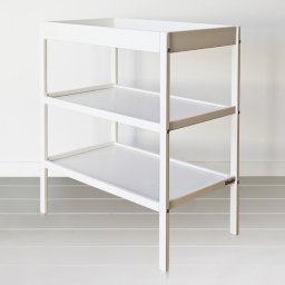 Masa infasat pentru bebelusi, lemn masiv, Alb 76 x 44 x 86 cm