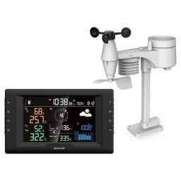 Sencor SWS 9400 statie meteo profesionala, ecran LCD TRUE BLACK 14.5 cm, senzor wireless 5in1, 150m, SENSIRION, prognoza 12-24h, alb - Verificat A · Re-Bloom