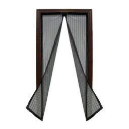 Plasa cu magnet pentru usa impotriva tantarilor, mustelor si altor insecte, neagra, 218x96 cm GartenVIP DiyLine