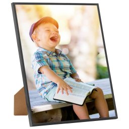 Set 3x Rame Foto Colaj pentru Perete sau Masa, 20x20 cm, Negru MDF