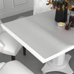 Fata de Masa tip Folie PVC de Protectie pentru Masa sau Podea/Parchet, Transparent Mat, Dimensiuni 180x90 cm, Grosime 2mm