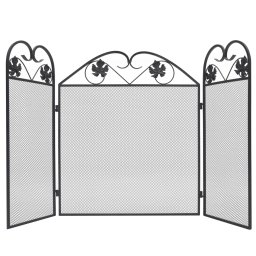 Panou Paravan de Protectie Copii sau Animale pentru Semineu sau Soba, Grilaj Metalic, Pliabil, Dimensiuni 100x60cm