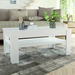 Masuta de cafea PAL, 110 x 65 x 48 cm, alb GartenMobel Dekor