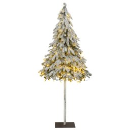 Brad de Craciun artificial cu 300 LED-uri/zapada pufoasa 180 cm GartenMobel Dekor
