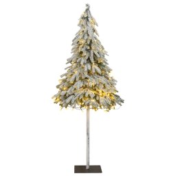 Brad de Craciun artificial cu 300 LED-uri/zapada pufoasa 210 cm GartenMobel Dekor