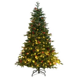 Brad Craciun artificial articulat cu 300 LED-uri, 240 cm GartenMobel Dekor