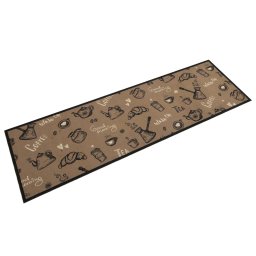 Covor de bucatarie lavabil Morning, maro, 45x150 cm, catifea GartenMobel Dekor