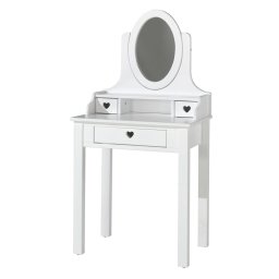 Vipack Masa de toaleta pentru copii "Amori", cu oglinda, alb, lemn GartenMobel Dekor