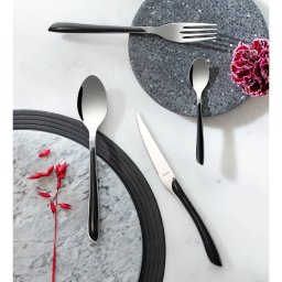 Amefa Set de tacamuri 16 piese "Eclat", negru GartenMobel Dekor