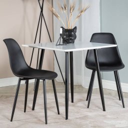 Venture Home Scaune de sufragerie Polar, 2 buc., negru, plastic GartenMobel Dekor