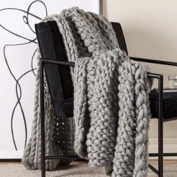 Venture Home Patura „Kate”, 170x130 cm, gri deschis, poliester GartenMobel Dekor